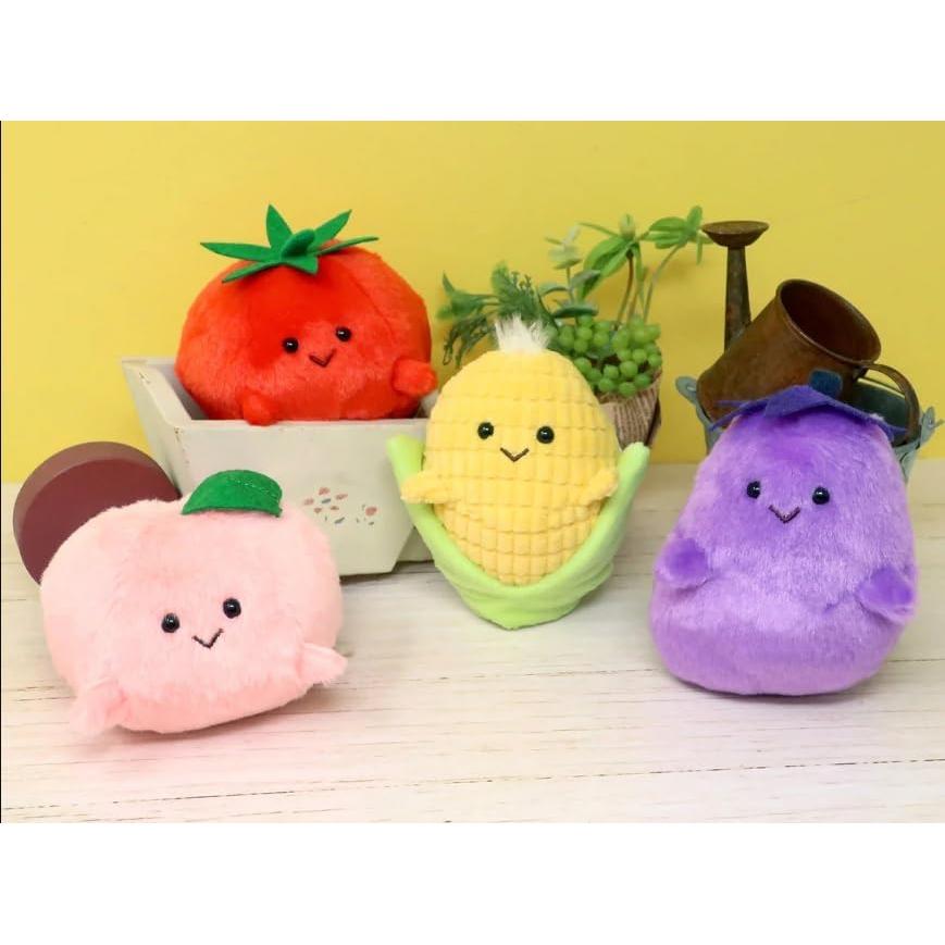 Pochamaru Sommer Frisch gepflückte Serie Aubergine Plüschtier, Höhe ca.. 12cm, Alter 6+