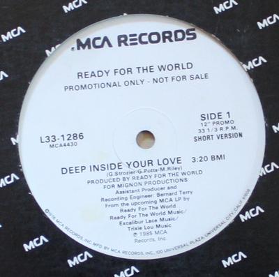 12inch Record READY FOR THE WORLD - Deep Inside Your Love L331286 MCA Records 1985 US Soul/Funk Used