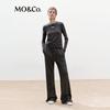MO&Co. Women's High Waist Straight Leg Trousers