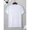 Men's Casual Short Sleeve T-Shirt with Gothic Letter Print - Breathable ,Regular Fit Round Neck, Machine Washable, Summer & Year-Round Comfort