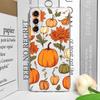 Autumn Maple Leaf Pumpkin Print Clear Phone Case for Samsung Galaxy A55 A54 A53 A14 A16 A36 A35 A13 A15 A25 5G Soft Cover Fundas