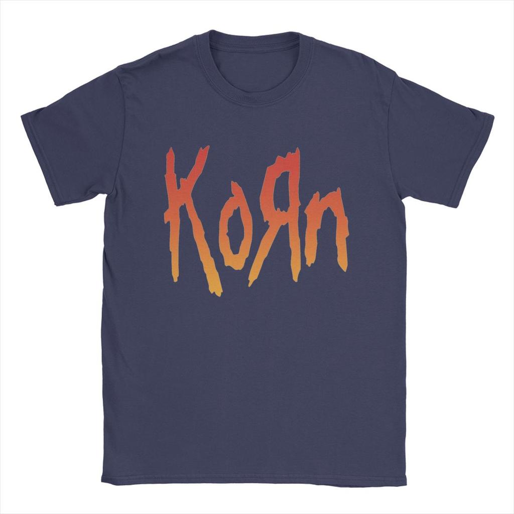 Funny Music Rock Korn Band T-Shirt Men Round Collar 100% Cotton T Shirts Short Sleeve Tees Unique Clothes