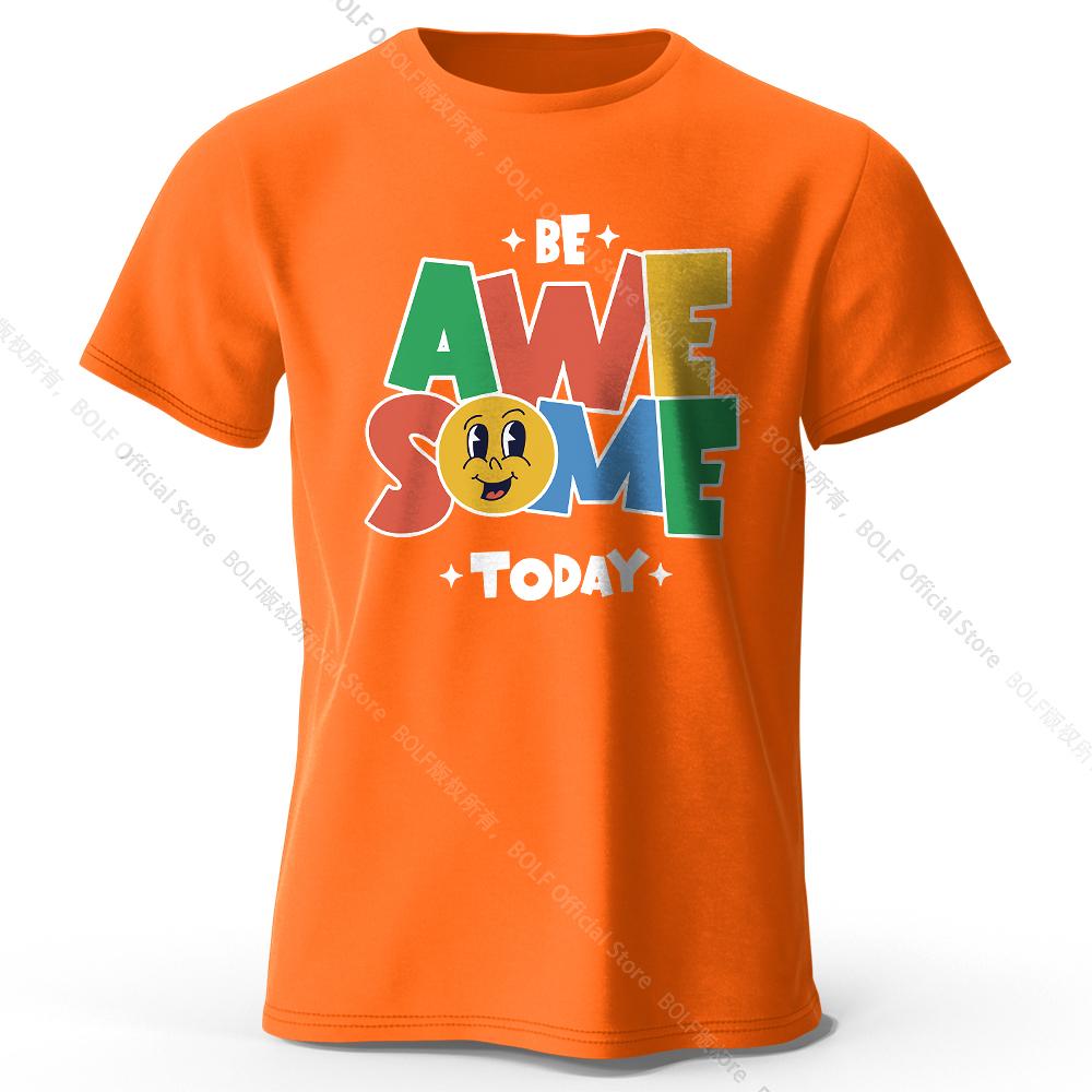Unisexs Be Awesome Today Printed Tshirt 100 Cotton Oversized Motivational Graphic Tees For Wounisex Summer Tops Positive Streetwear