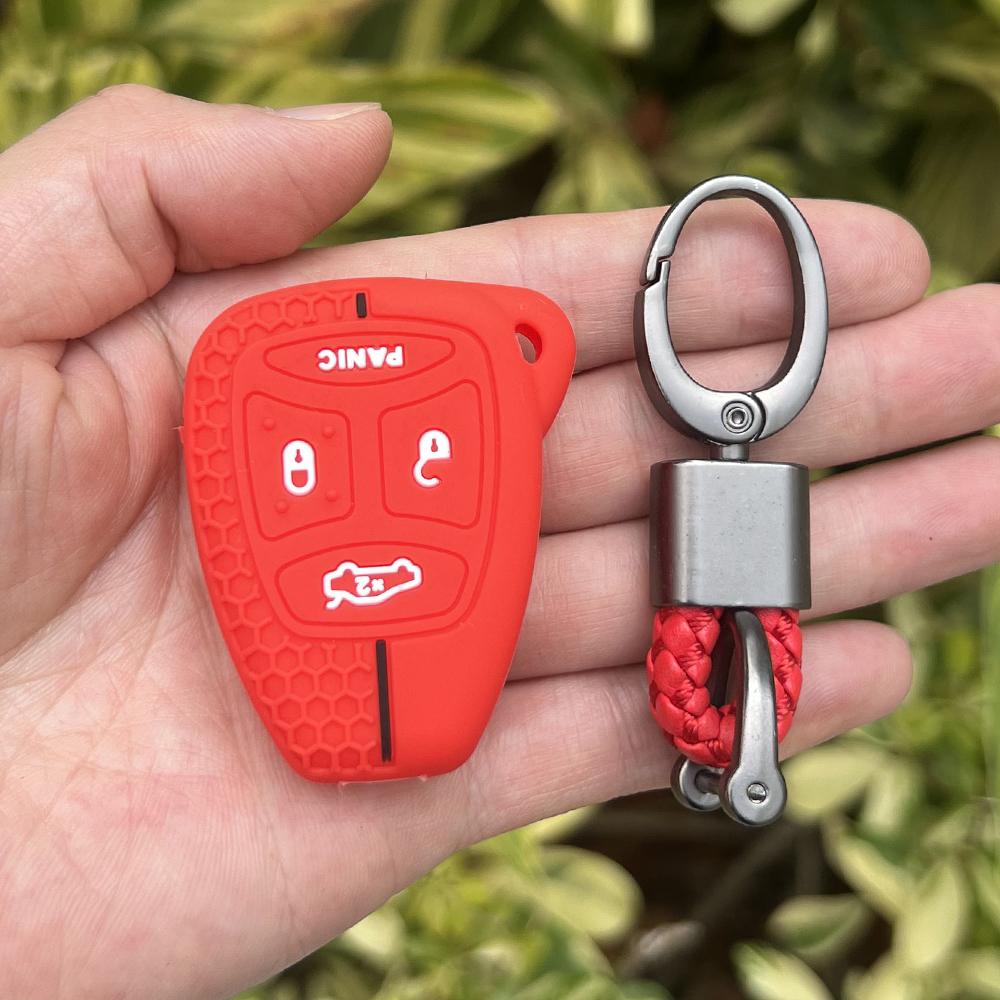 Silicone Car Key Case for Dodge Jeep Commander Grand Cherokee Wrangler Chrysler Aspen 300 Liberty Pacifica Sebring Aspen Magnum