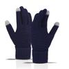 Gloves for Women In Winter, Thickened with Velvet, Korean Version, Cold Resistant, Cute, Cycling, Touch Screen, Warm, Knitted Yarn Gloves