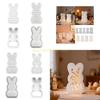 Nontoxic Hollow Rabbit Silicones Casting Mold For Artistic LED Ambients Lamp Top Sale