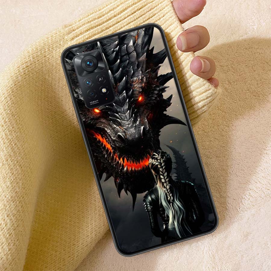 F-Fourth W-Wing Dragon Phone Case For Redmi Note 13 14 15 Pro Plus 12 13C 12C 15C 9 10 10C 9T 9C 9A TPU Soft Cover Clear Cell Ca