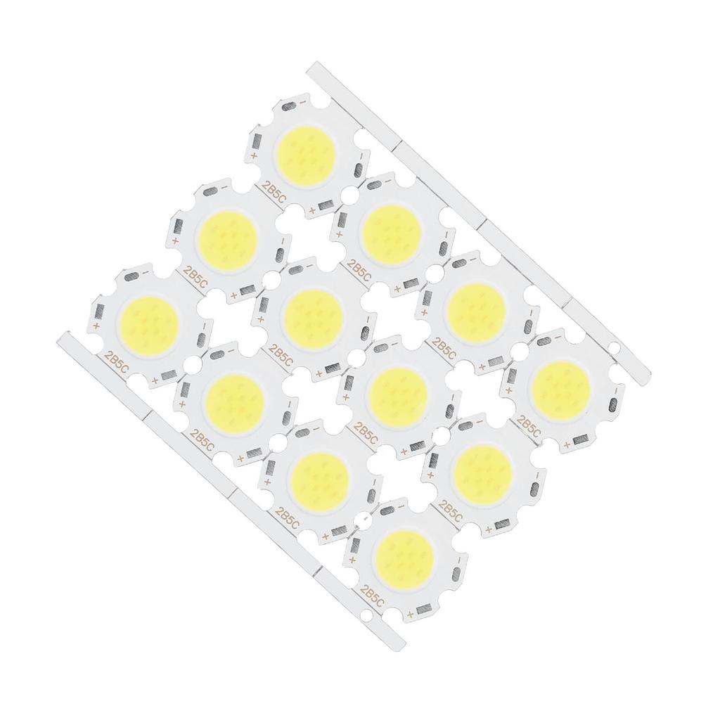 12Pcs LED Chips COB Light Emitter Component 5W 15‑17V for DIY Spotlights Downlight Ceiling Lamp