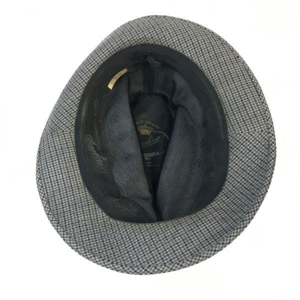 Borsalino/Soft Hat/Gray/Check Pattern/Made in Japan/Vintage Style(USED)