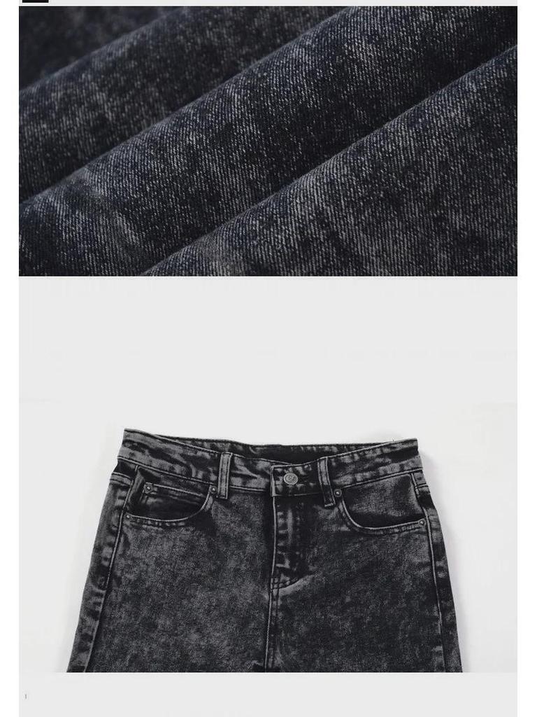 Pánské podzimní skinny džíny s velurovou podšívkou - Slim střih, trend korejského stylu