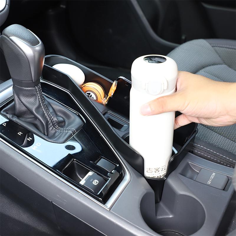 For Subaru Crosstrek 2026 2026 ABS Black Car Center Console Side Storage Box Cup Holder Storage Box Car Interior Accessories