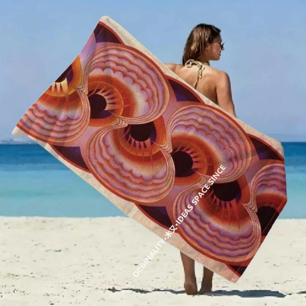 Eye Vortex Print Beach Towel Patterned Sunscreen And Windproof Suitable For Swimming Pool Camping Travel