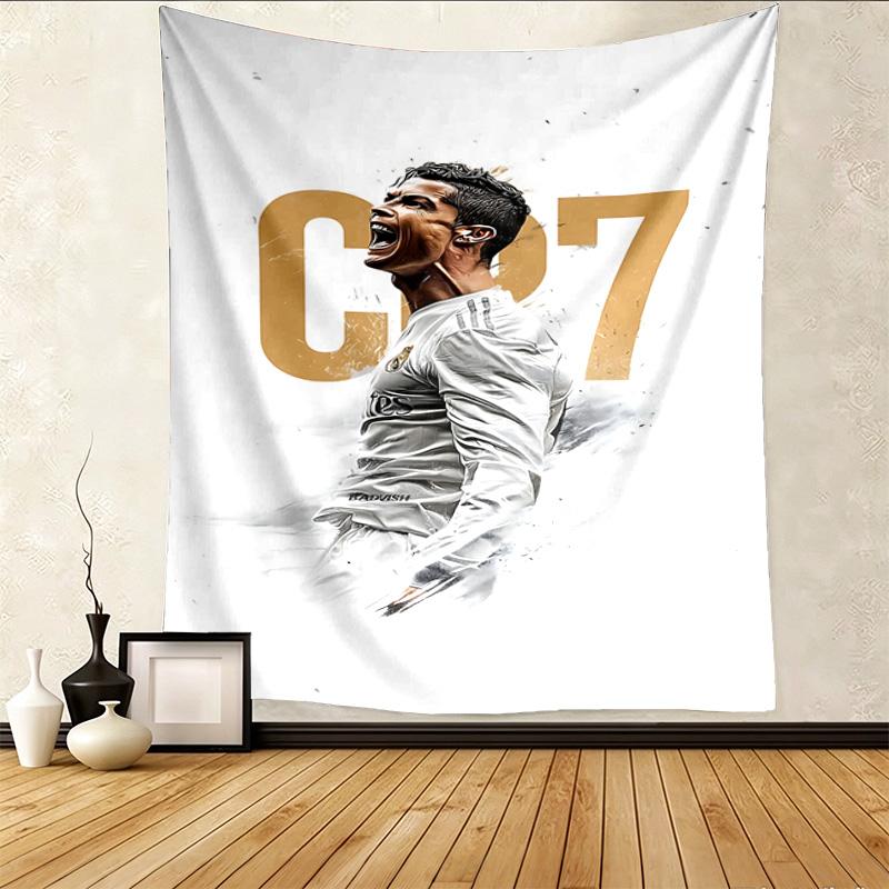Cr7 Pattern Tapestry Wall Hanging Boho Aesthetic Wall Blanket For Bedroom Living Room Dorm Home Wall Decor 101597