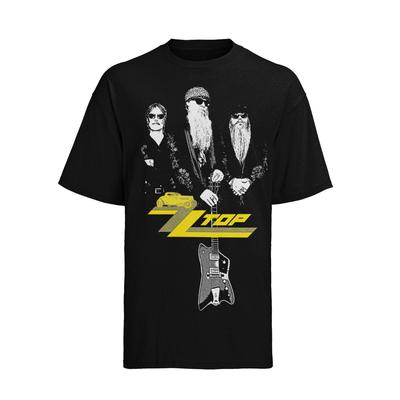 ZZ TOP Band Rock 70er Concerto Fan Maglietta Uomo Cotone