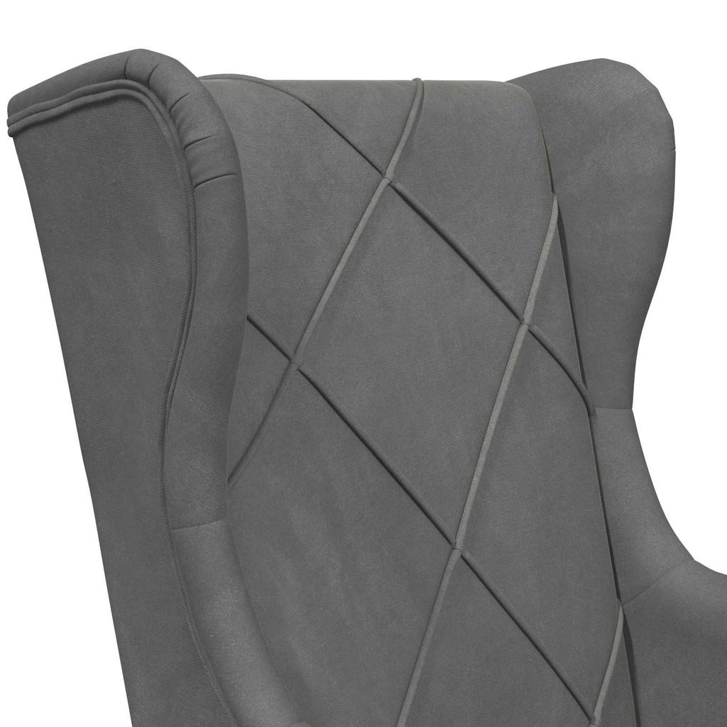 Armchair Dark Grey Velvet