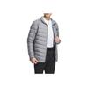 Adidas 630 Padded Solid Color Logo Zipper Stand Collar Long Sleeve Down Jacket Men Jacket Gray HZ6069