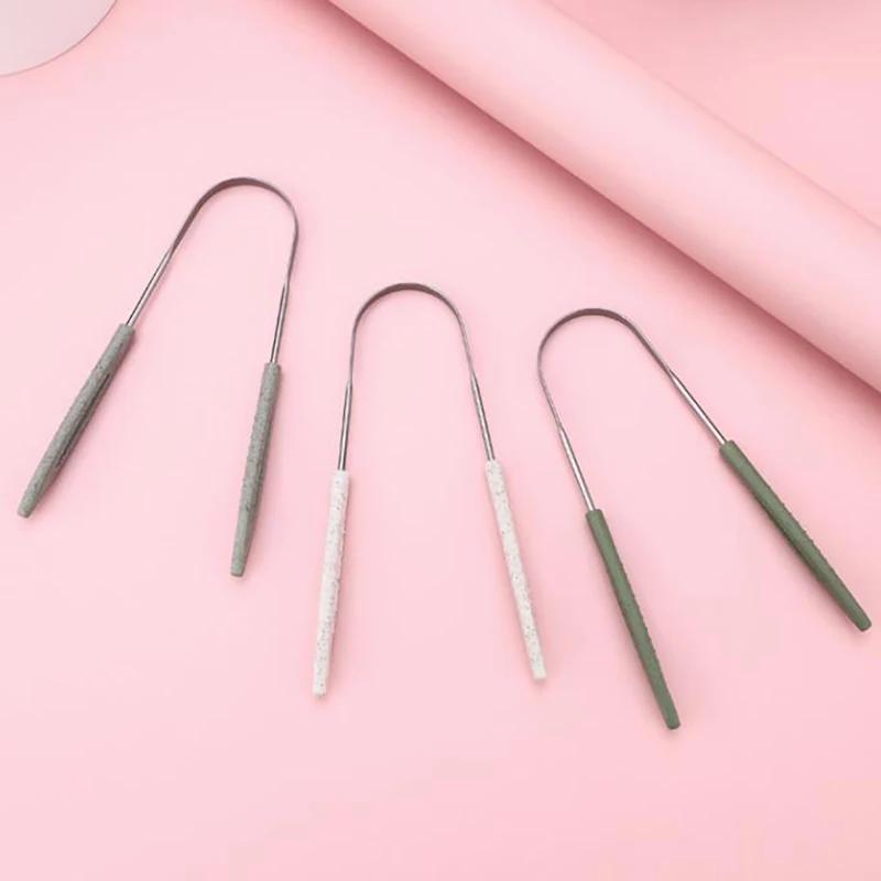 1Pcs Stainless Steel Tongue Scraper, U-Shaped Metal Tongue Cleaner For Fresh Breath & Oral Hygiene, Coated Tongue Care