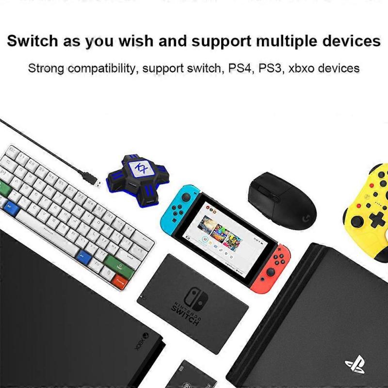 Gamepad To Keyboard And Mouse Converter Adapter Boxes Compatible With Ps4/Ps3/Pc