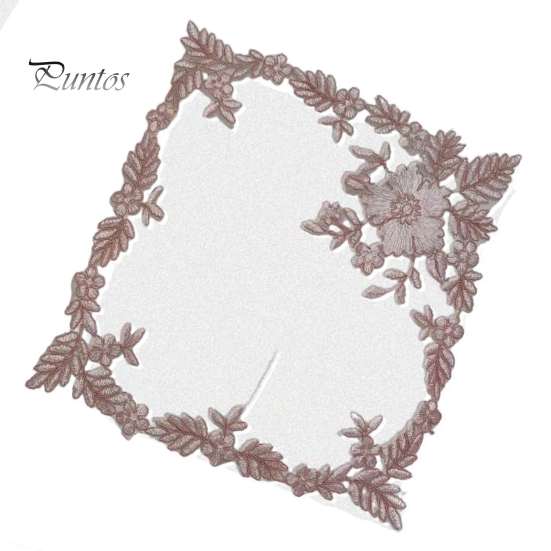 Coffee Shop Table Linens Square Lace Placemat for Dining Table, Embroidered Mesh Heat Resistant Decorative Mats Mat, Retro Floral Coaster Kitchen Home
