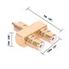 Kobbergullbelagt Rca Audio Video Splitter 1 Hann til 2 Hunn Converter Adapter
