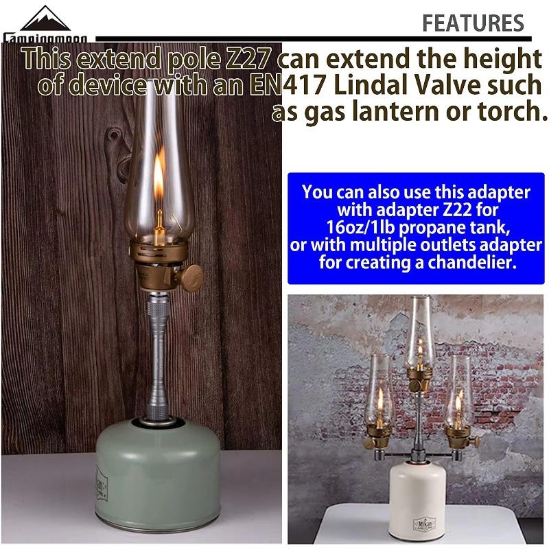 CAMPINGMOON Multifunctional Alumina Extension Telescopic Pole Outdoor Camping Supplies Extension Telescopic Pole for Gas Tank