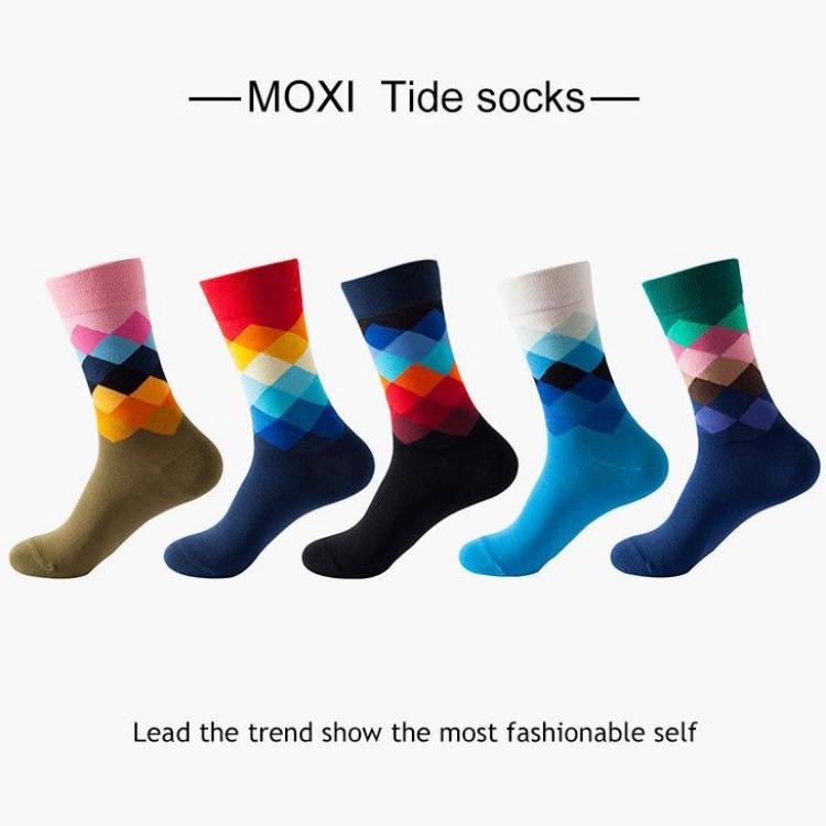 5 Pairs/Pack Couples Happy Funny Socks Cotton EU 37-43 Men Cartoon Fruits Flowers Animals Streetwear Harajuku Socks