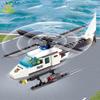 102Pcs City Police Helicopter Model Building Blocks Set With 1 Figure Bricks Educational Toys For Children Boys Gift