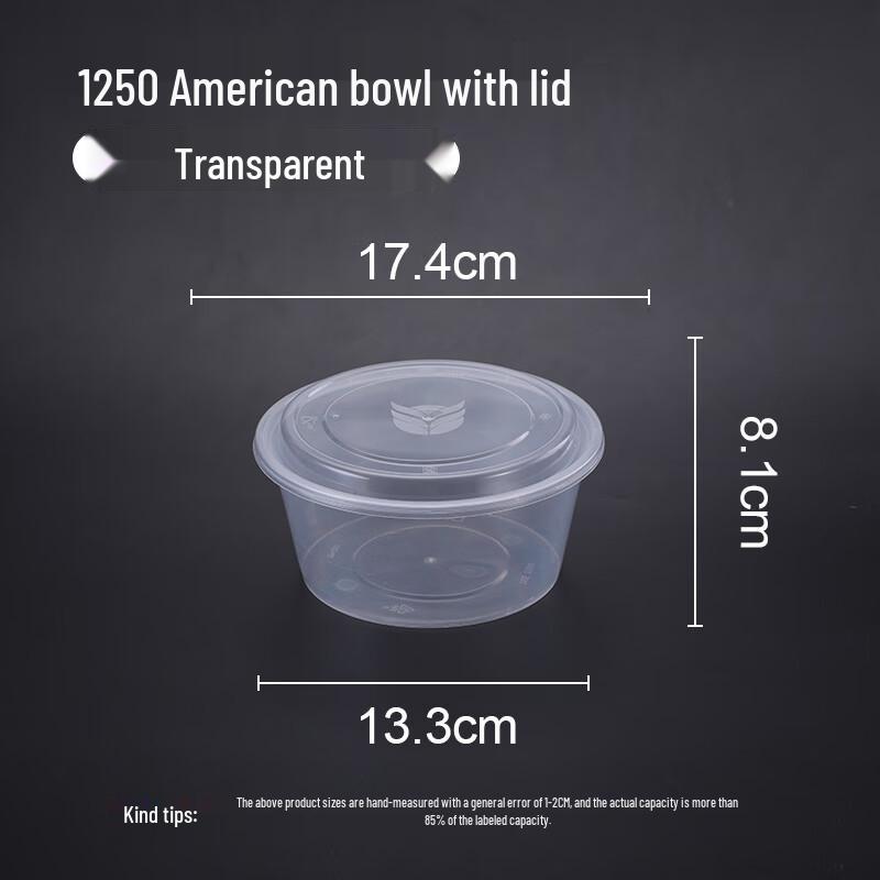 

Yueyong Thickened Disposable Round Takeaway Meal Boxes
