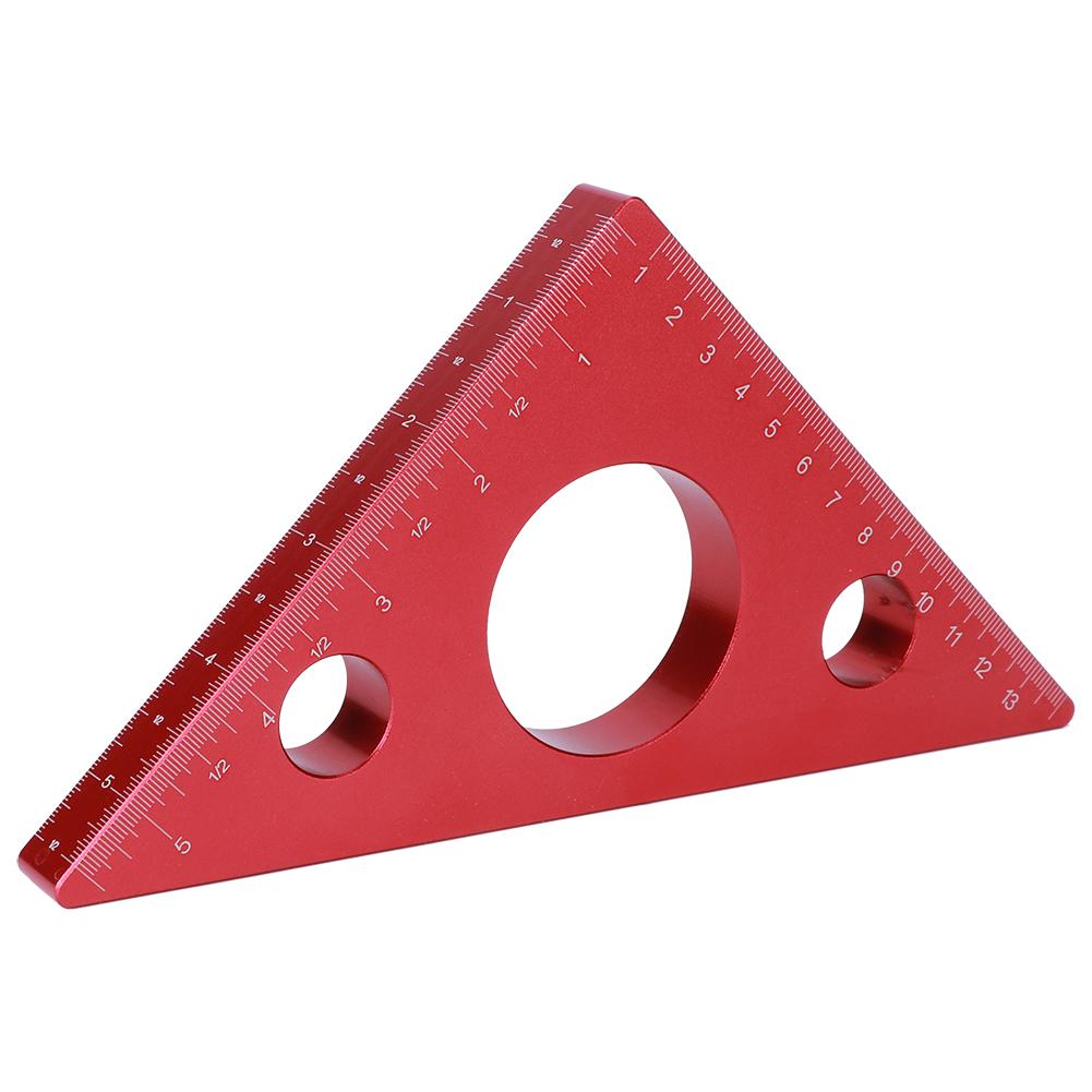 5in13cm Right Angle Triangle Height Ruler Aluminum Alloy Carpenter Measuring Tool