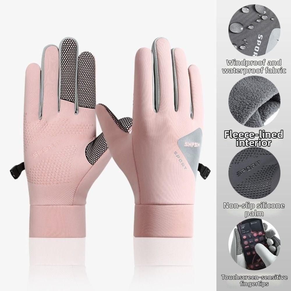 Warm Full Finger Gloves Anti-Slip TouchScreen Mittens Cold-proof Gloves Riding Equipment