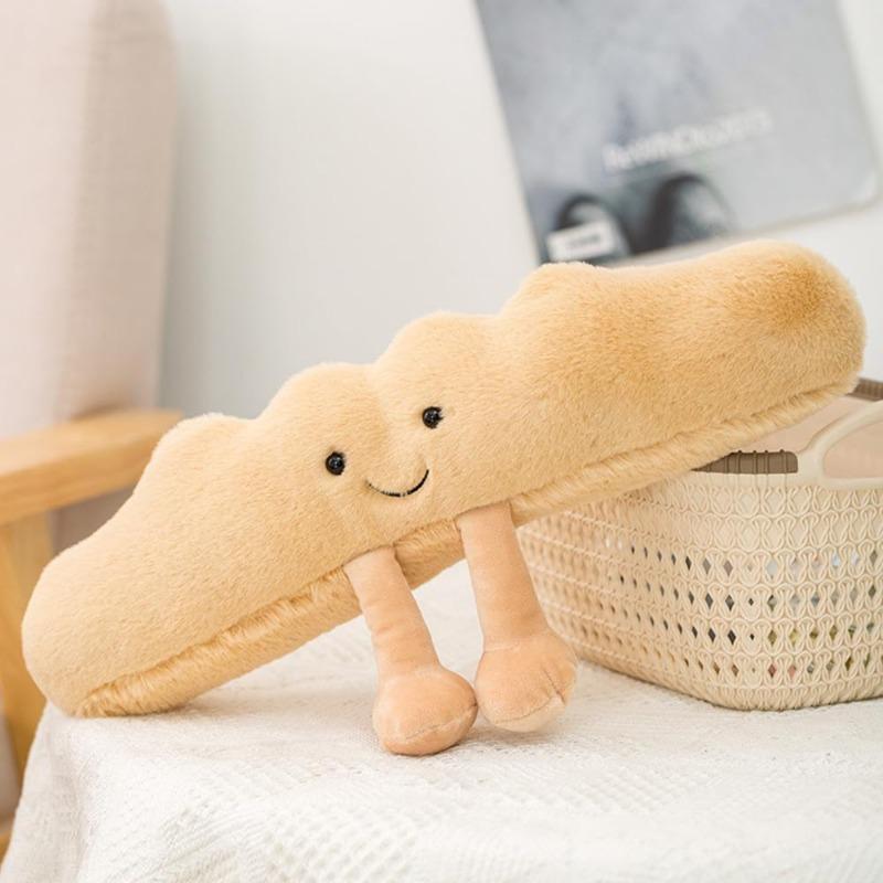 9" Croissant Plush Toy Cute Croissant Bread Pillow Stuffed Animals Funny Soft Food Plushies Toy (Pretzel)