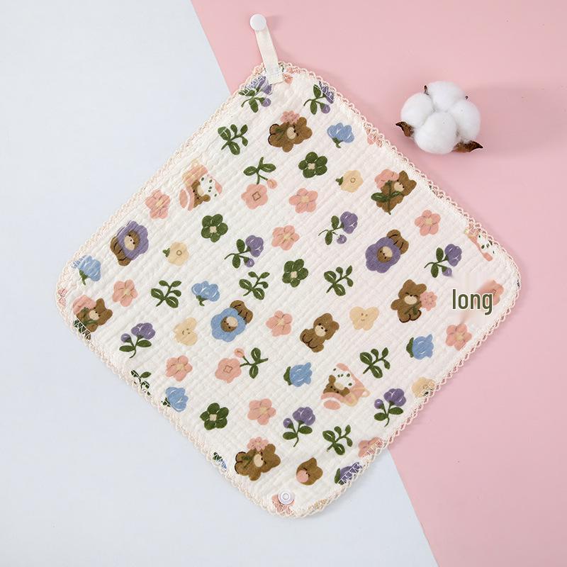 4-Layer Cotton Gauze Baby Towel - Soft, Class A, Small Square for Children and Kindergarten Use