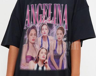 ANGELINA JOLIE Hemd, Angelina Jolie Hommage T-Shirt, Angelina Jolie Brad Pitt, Amerikanische Schauspielerin Angelina Jolie Hemd, Jolie Film T-Shirt