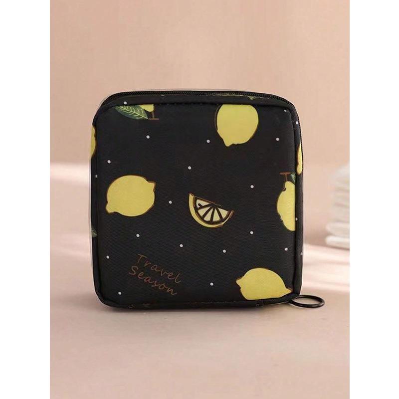 Large Capacity Sanitary Napkin Storage Bag, Cartoon Pattern Sanitary Napkin Storage Bag,  Multi-Purpose Waterproof Storage Bag