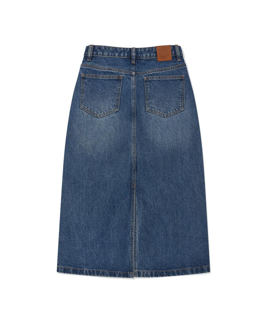 COVERNAT WOMAN Denim Long Skirt Blue
