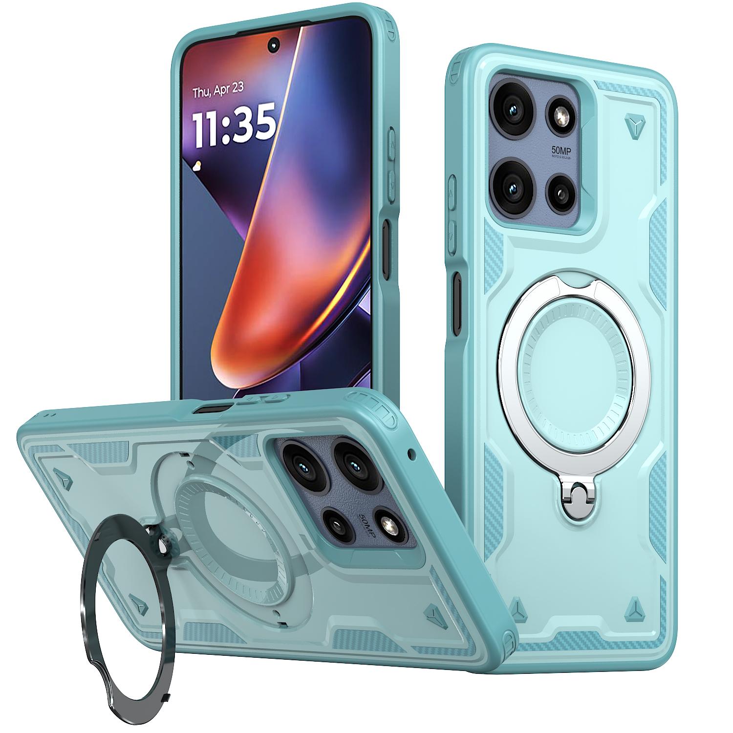 

Shockproof For Magsafe Case For Motorola Moto G Power Stylus 5G Edge 2025 2024 GPlay Edge G13 G23 G53 Fold Stand Armor Cover For Moto Edge 5G2024