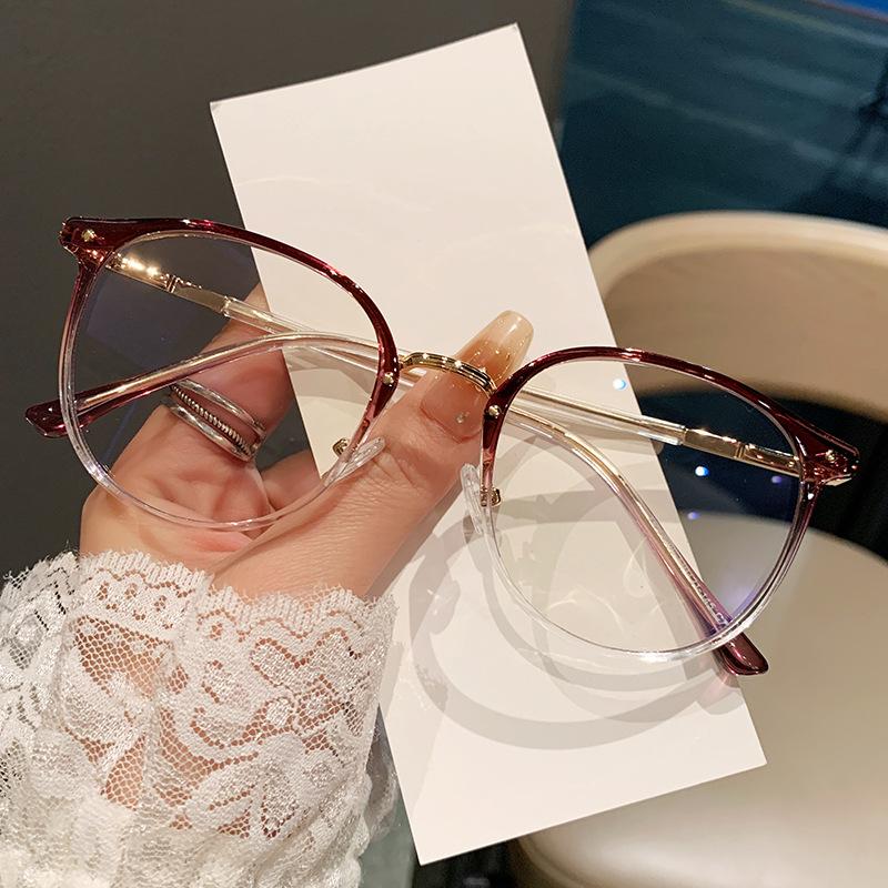 The frame of the new TR metal anti-blue glasses can be equipped with myopia presbyopia photosensitive color-changing gray sunglasses.