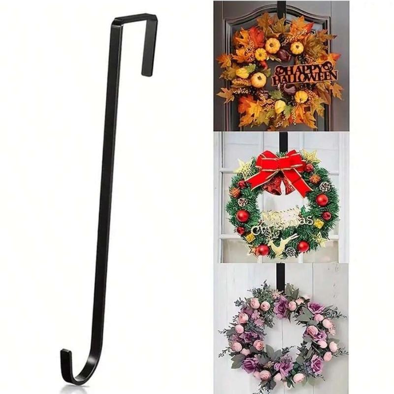 1/2/4pcs 12inch Wreath Hanger for Front Door Wreath Hook Over the Door Hanging Hook Household Multi-Purpose Storage Supplies