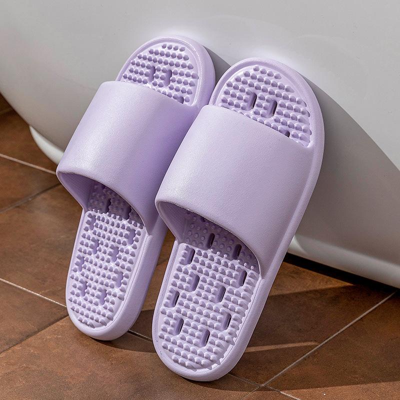 Bathroom leaking slippers women's summer 2 new silent indoor home bath non-slip quick-drying couple sandals men