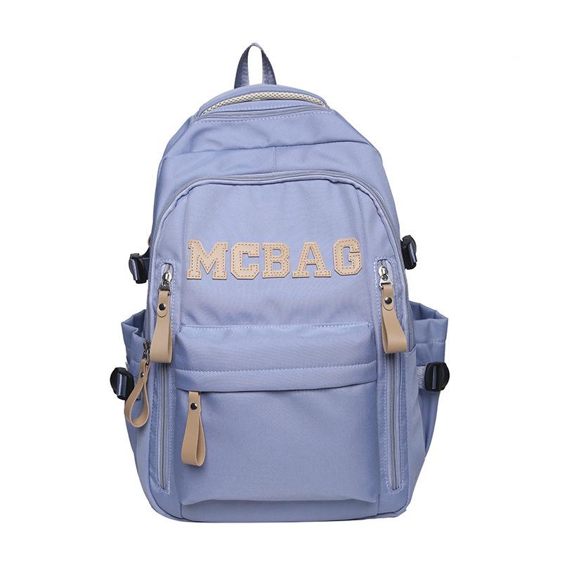 Schoolbag New School Bag Male College Students Large Capacity High School Junior High School Students Fashion Casual Backpack Alphabet Bag
