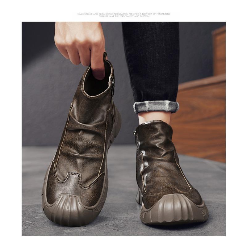 Mens Warm Fleece Lined Casual High Top Durable Outdoor Work Martin Boots