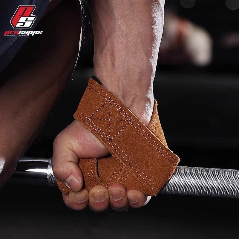 4mm Cowhide Weight lifting Wrist Straps Fitness Bodybuilding Training Gym lifting straps NonSlip Gym Grip Deadlift Pull-up