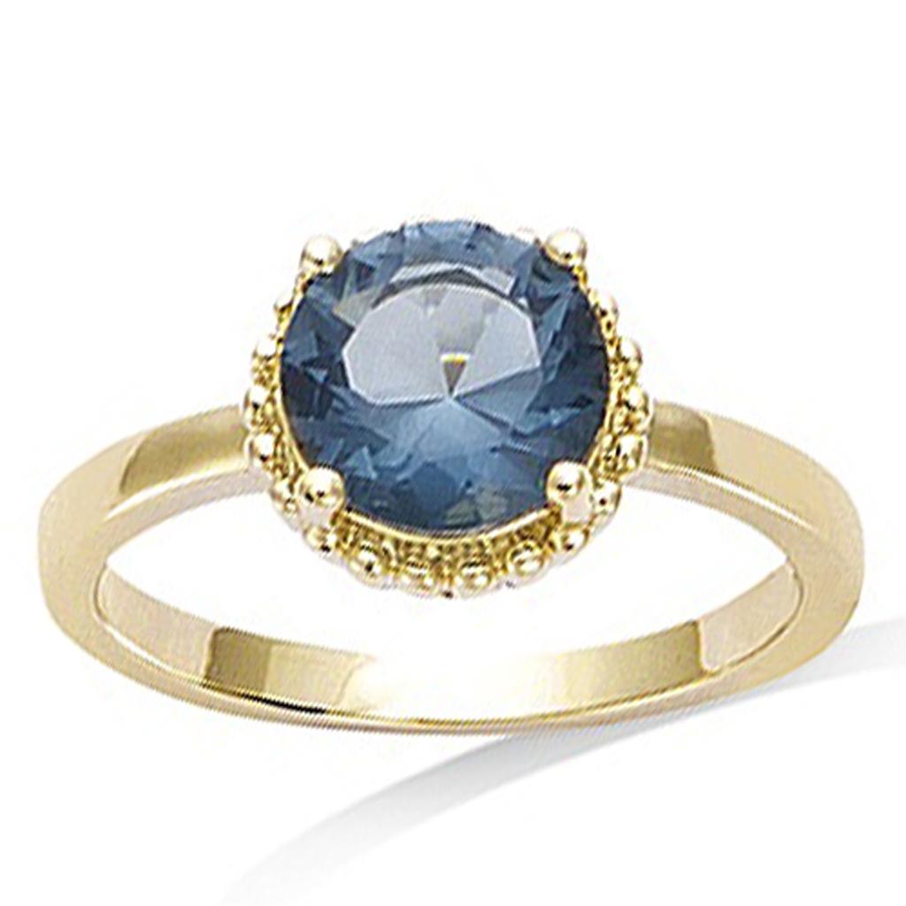 Gullbelagt kabal 'Sissi' gyllen blå (London blå) - 9 mm