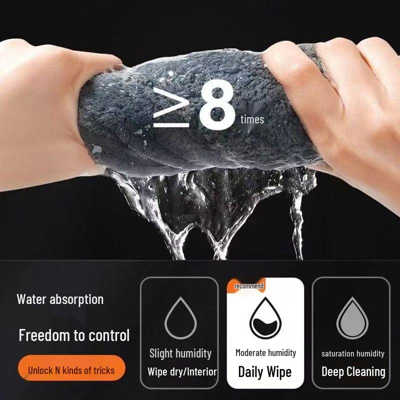 Microfiber Edge Lint-Free Car Drying Towel - Quick-Drying & Absorbent