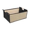 Handwoven Storage Basket Multiuse Desktop Organizer with Handle for Farmhouse Cabinet
