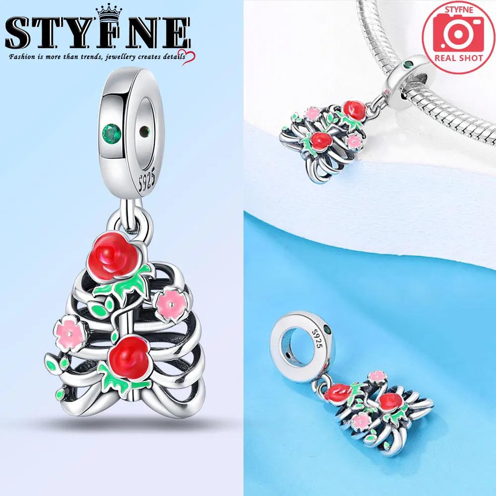 Copper Heart Skeleton Key Lock Beads New Halloween Series Diy Handmade Bracelet Birthday Gift Jewelry