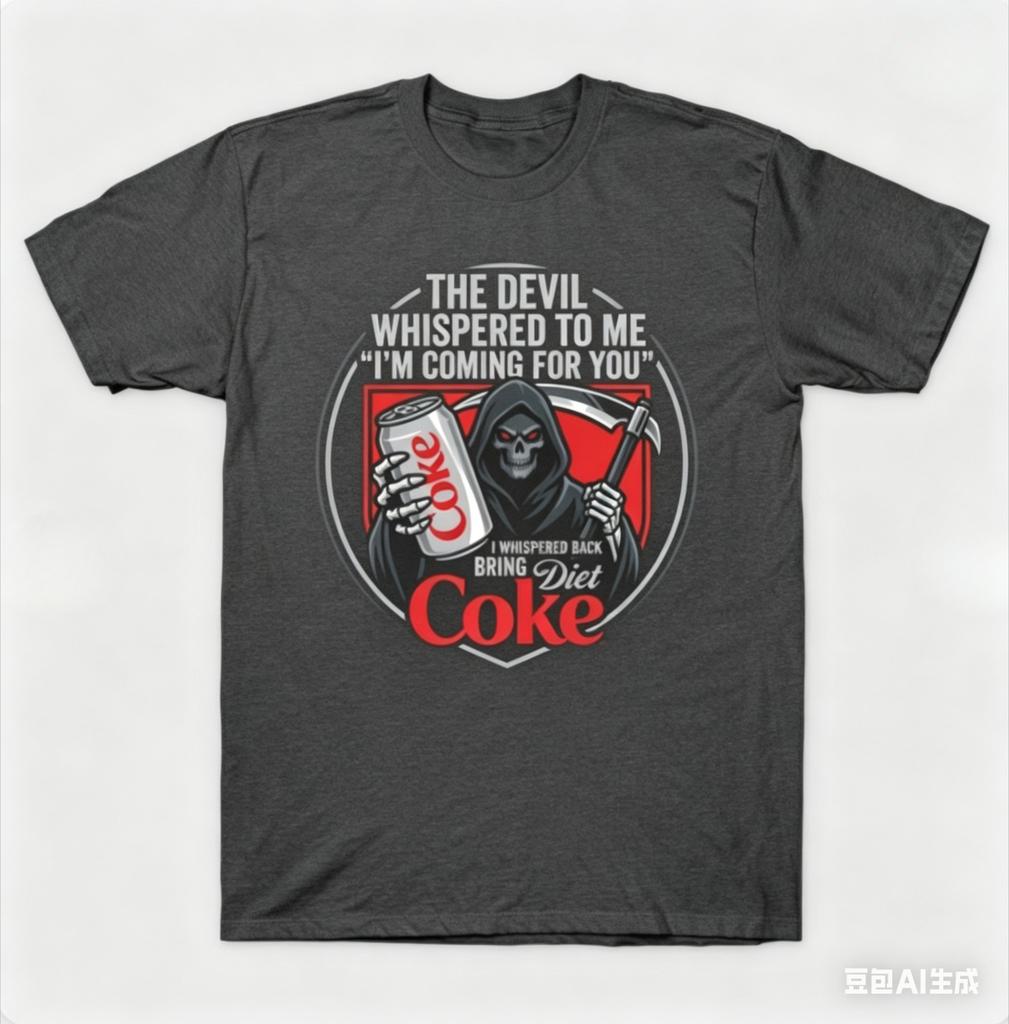 summer Grim Reaper Diet Coke Parody Soda Lover Dark Comedy TShirt Unisex Casual and Comfortable Tshirt Streetwear