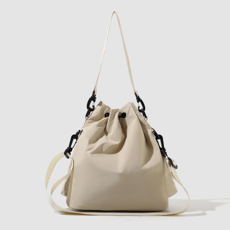 Nylon Small Satchel Multi-Pocket Lightweight Hand Bucket Bag Women's Shoulder Crossbody Bag