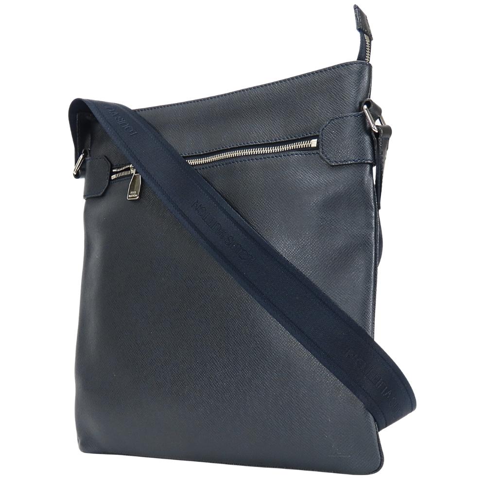 Used LOUIS VUITTON Shoulder Bag Sasha M32629 Taiga Dark navy casual