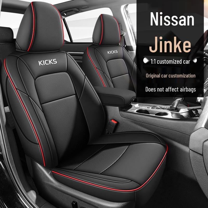 Nissan Kicks All-Season Leather Seat Covers, Full-Coverage Cushions for Five Seats